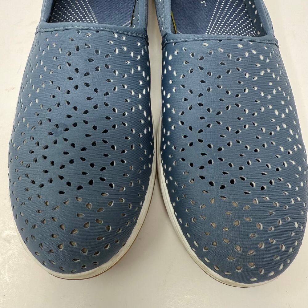 Clarks Cloudstepper Breeze Emily Slip On Shoes Womens 9 Blue Casual Comfort EUC - Picture 11 of 12